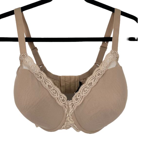 Natori bra 741299 Feathers full figure underwire tan size 34G - Picture 2 of 9